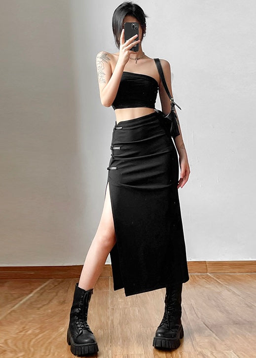 Avitalk Women High Waist Long Skirt with Slit Pockets Bow Tie Pleated Maxi  Skirt : : Clothing, Shoes & Accessories
